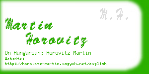 martin horovitz business card